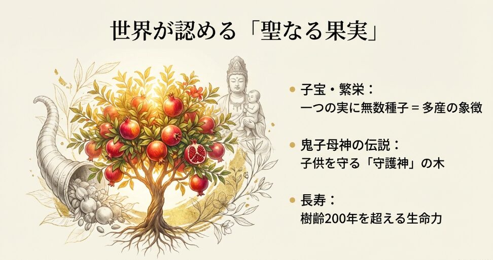 世界が認める聖なる果実：子宝・繁栄・長寿を象徴するザクロ